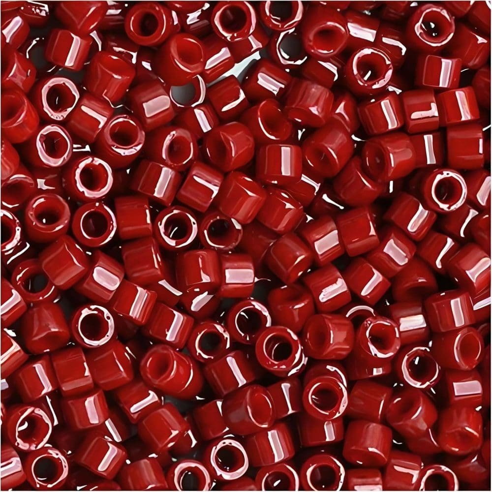 DB654 Miyuki Delica Seed Beads Size 11/0 Dyed Opaque Cranberry 7.2GM