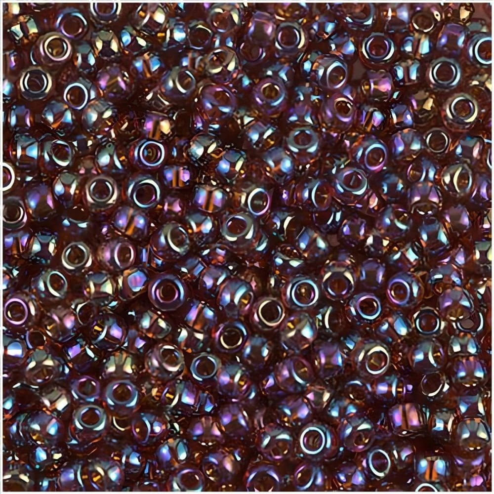 Miyuki Round Seed Beads Size 8/0 Transparent Topaz AB 22GM