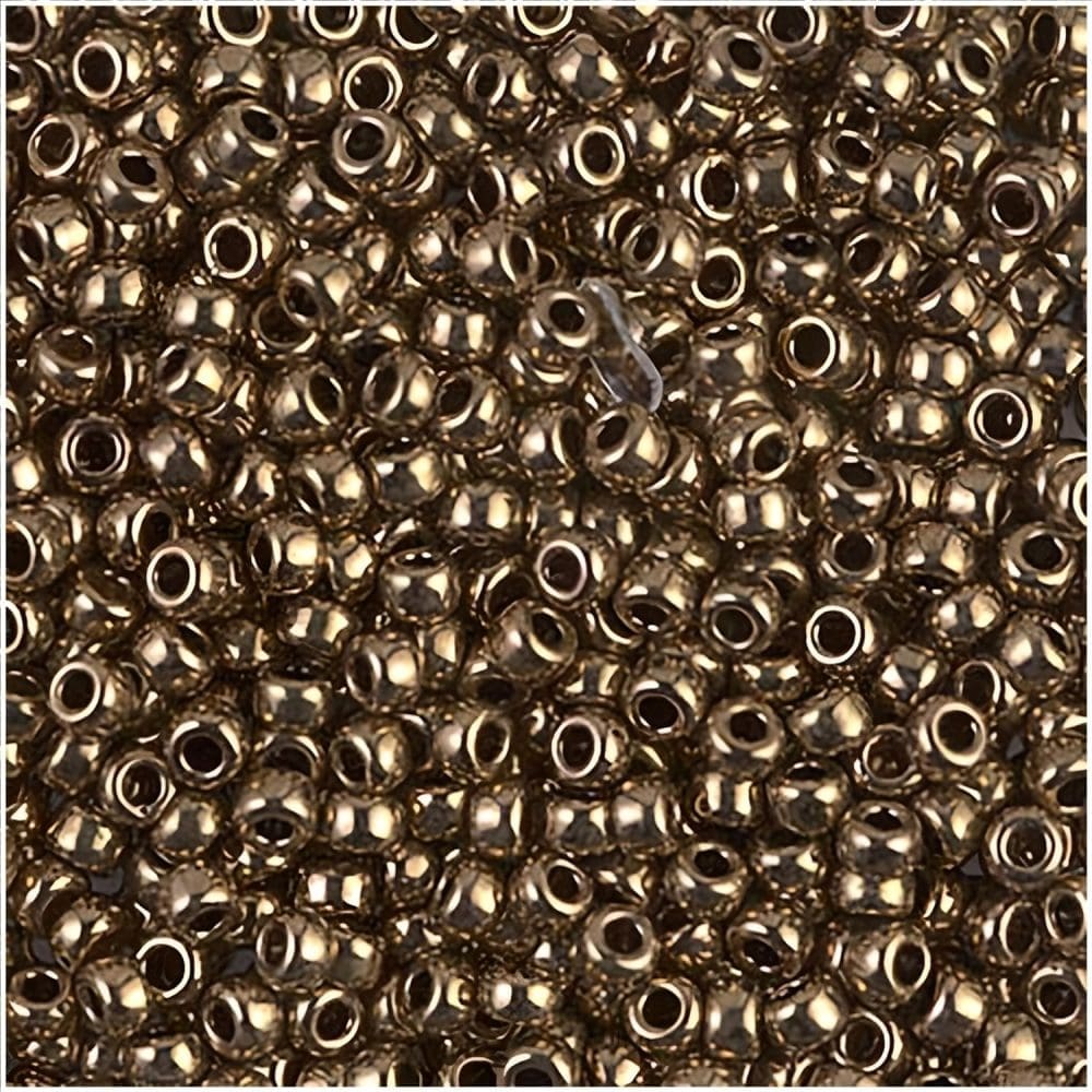 Miyuki Round Seed Beads Size 8/0 Metallic Dark Bronze 22GM