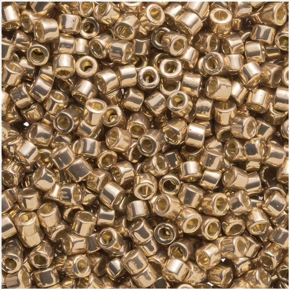 DB1834 Miyuki Delica Seed Beads 11/0 Duracoat Galvanized Champagne 7GM