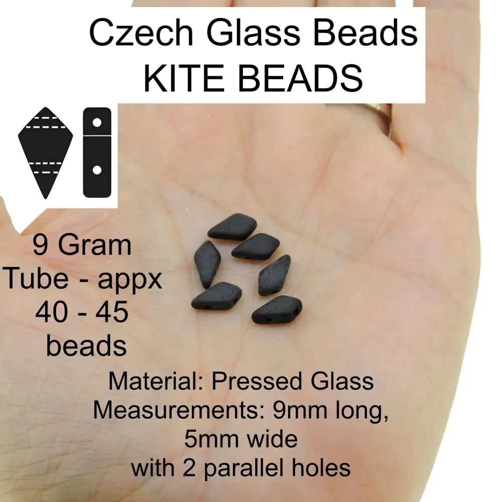 Kite Beads 2-Hole 9x5mm 9GM - Gold Splash Smoke Topaz - Image 2