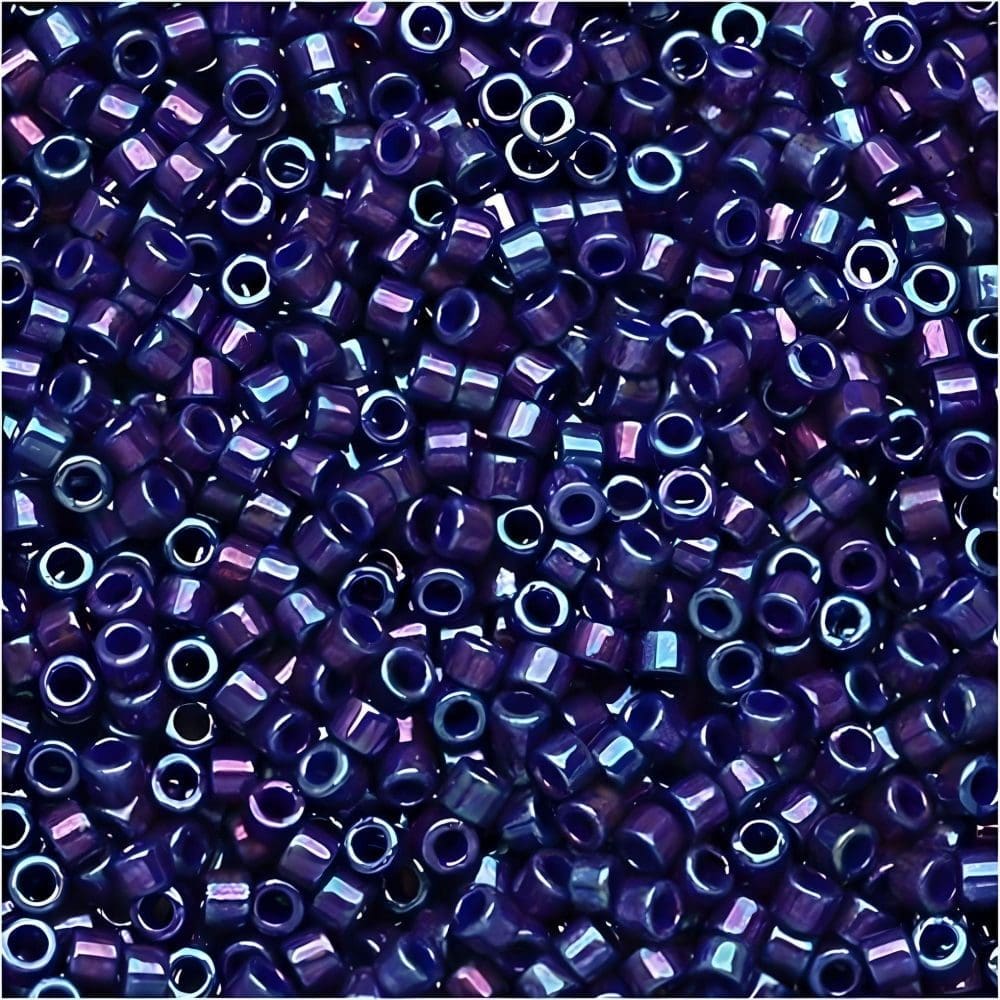 DB135 Miyuki Delica Seed Beads 11/0 Metallic Midnight Purple 7.2GM - Image 3