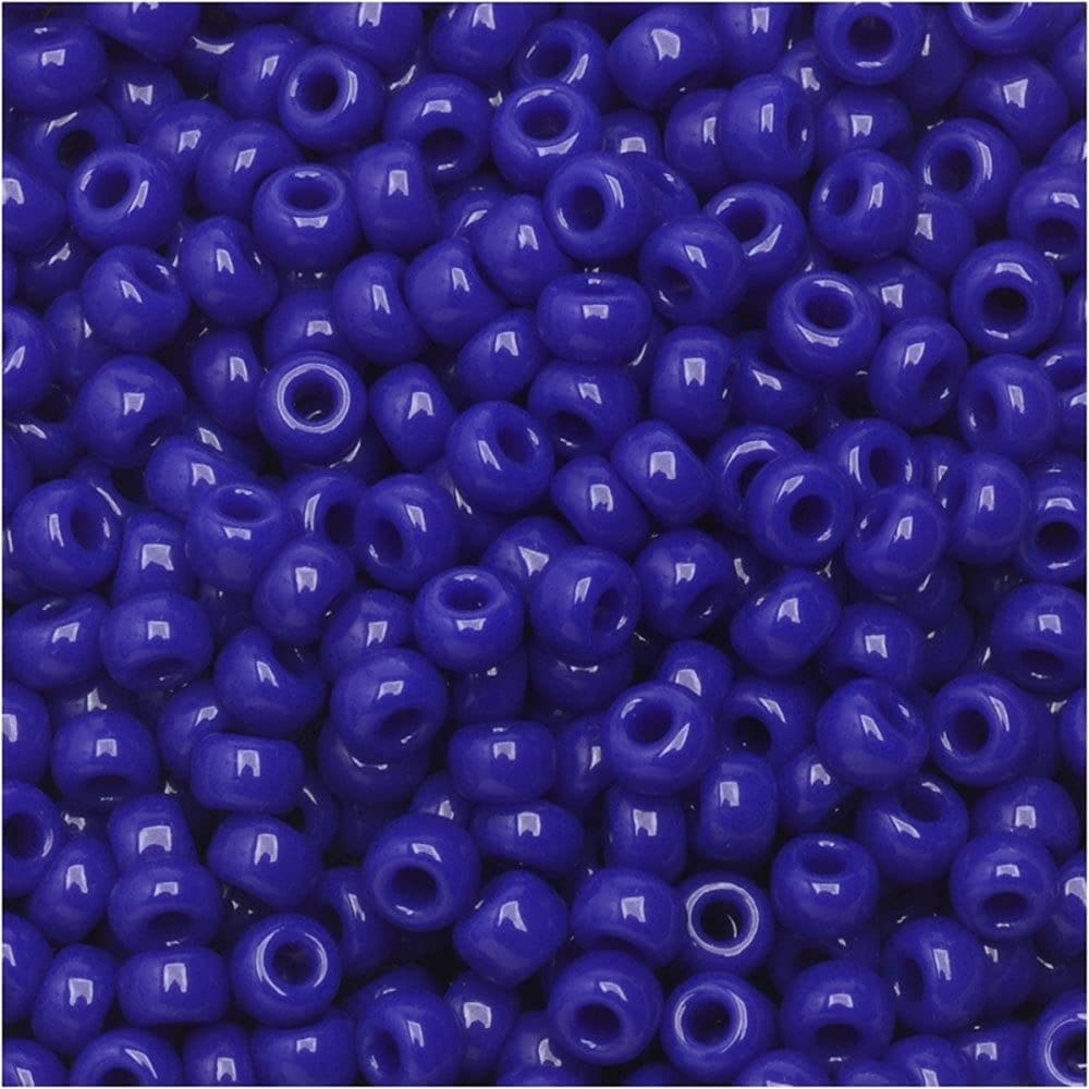 Miyuki Round Seed Beads Size 8/0 Opaque Cobalt Blue 22GM - Image 3