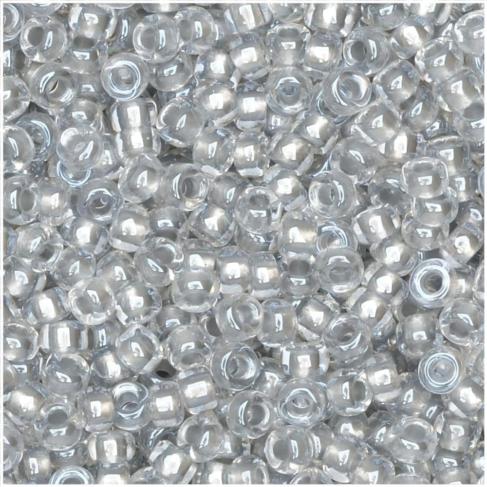 Miyuki Round Seed Beads Size 11/0 Sparkling Pewter Lined Crystal 24GM