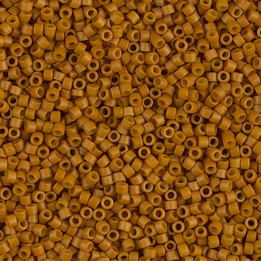 DB653 Miyuki Delica Seed Beads 11/0 Opaque Pumpkin 7.2GM - Image 2
