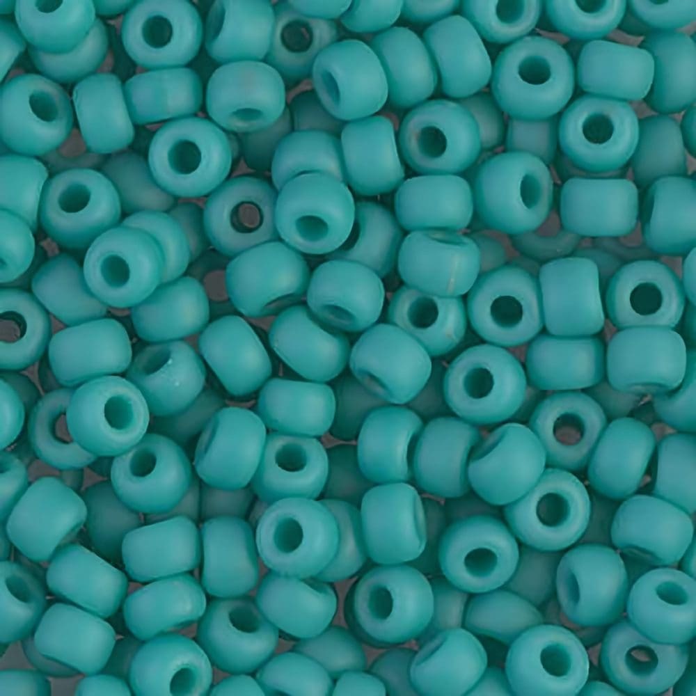 Miyuki Round Seed Beads Size 8/0 Matte Opaque Turquoise 22GM