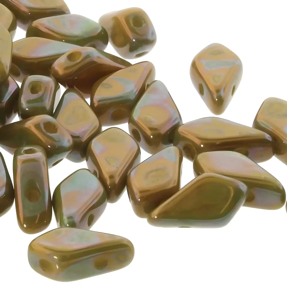 Kite Beads 2-Hole 9x5mm 9GM - Lemon Nebula