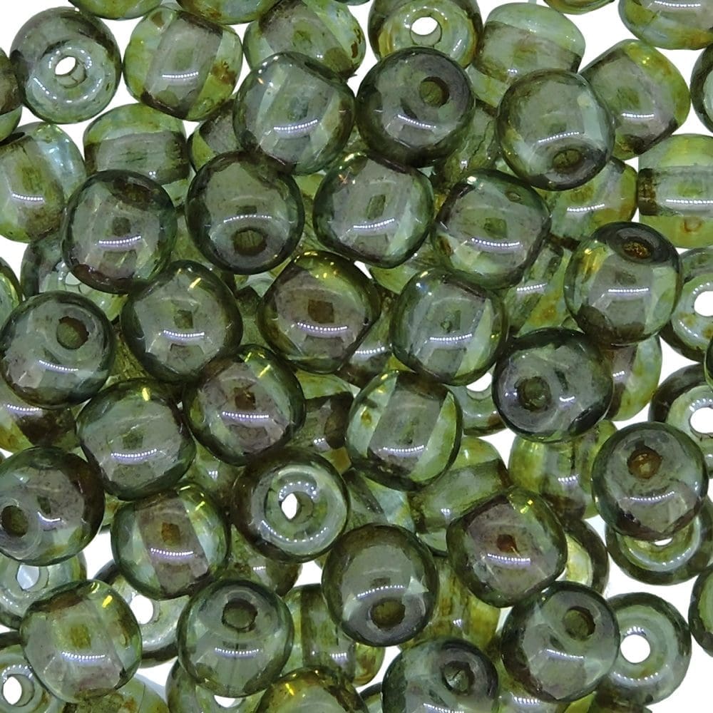 Czech Round Druk Beads 4mm - Decora Loden Green 100pcs