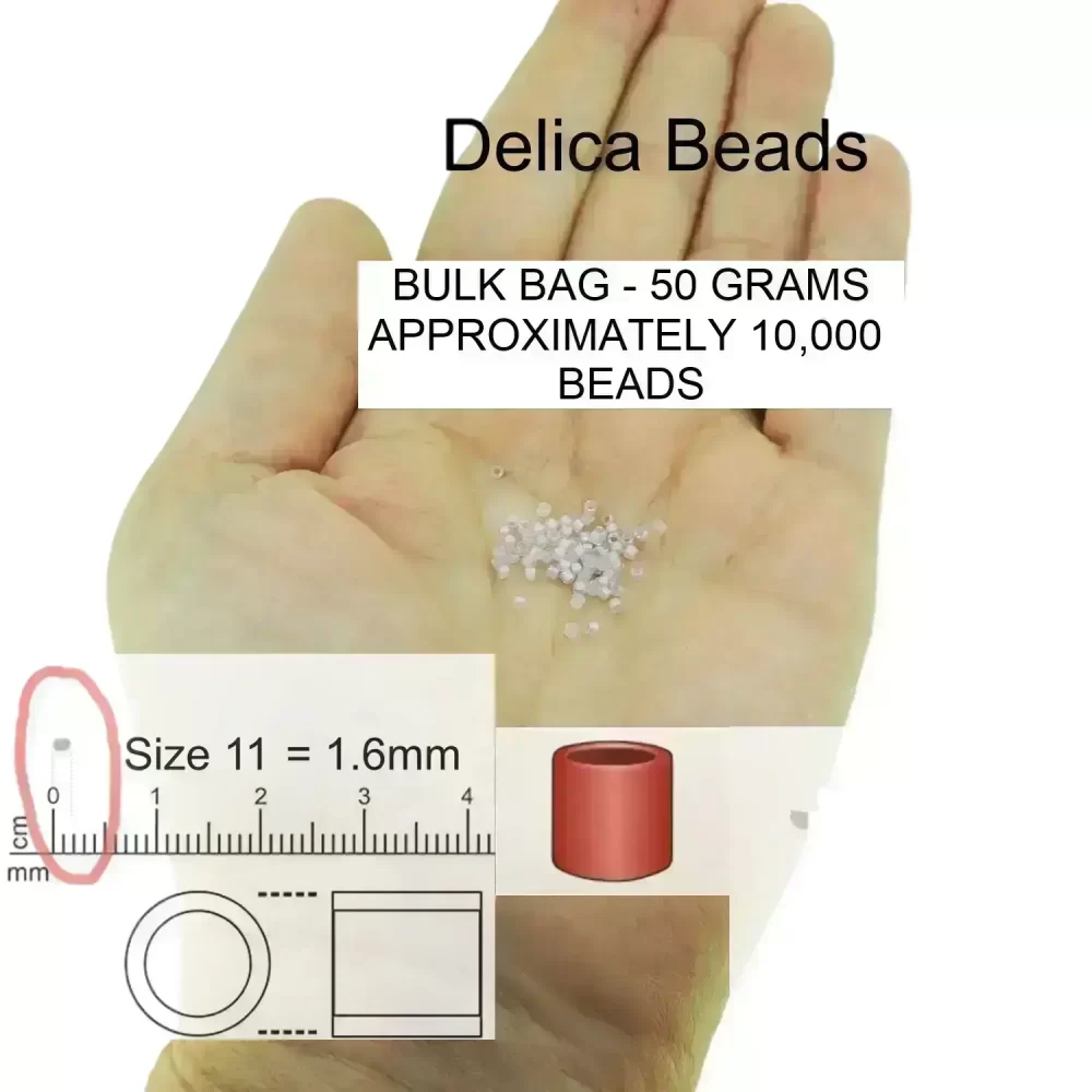 DB609 Miyuki Delica Seed Beads Size 11/0 Silver Lined Dark Purple BULK 50GM - Image 2