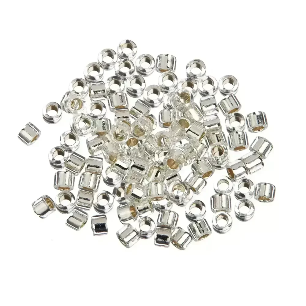 DB041 Miyuki Delica Seed Beads 11/0 Silver Lined Crystal BULK 50GM - Image 3