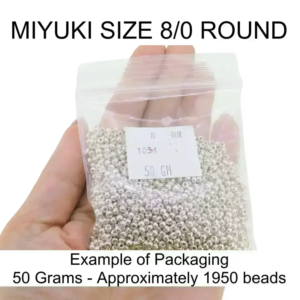 Miyuki Round Seed Beads Size 8/0 Galvanized Gold Bulk 50GM - Image 2