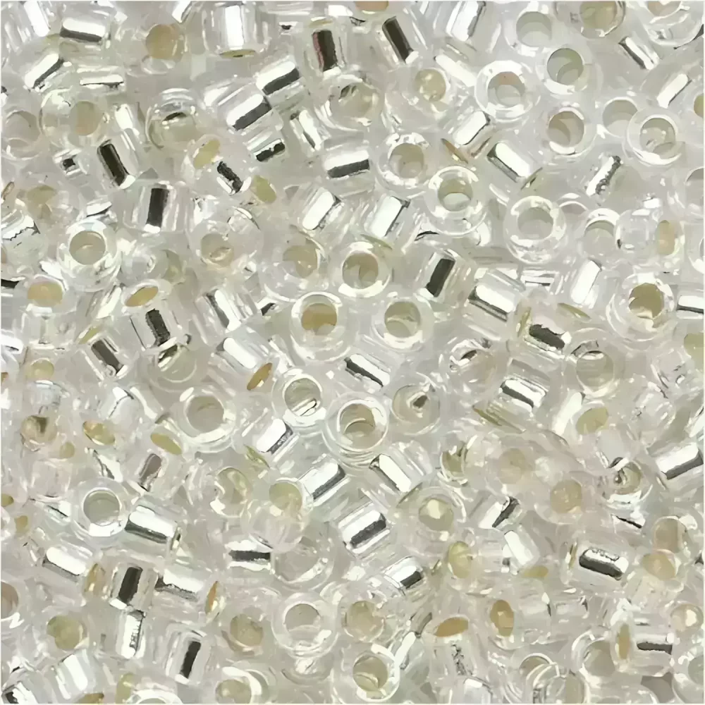 DB041 Miyuki Delica Seed Beads 11/0 Silver Lined Crystal BULK 50GM