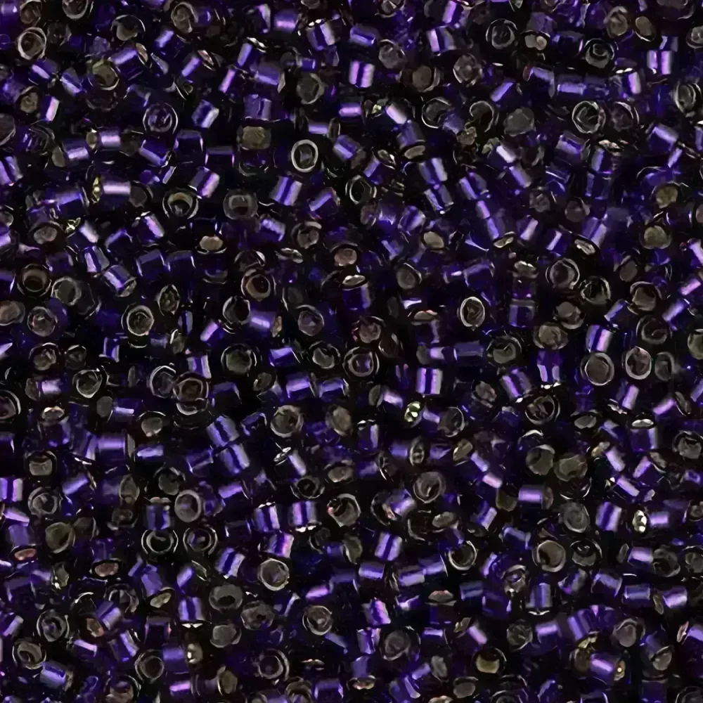 DB609 Miyuki Delica Seed Beads Size 11/0 Silver Lined Dark Purple BULK 50GM - Image 3