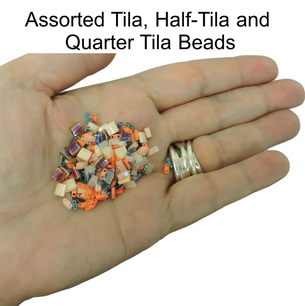 Miyuki Tila Beads 2-Hole, 3 Shape Mix, Sun Baked Mix, 7.2GM - Image 3