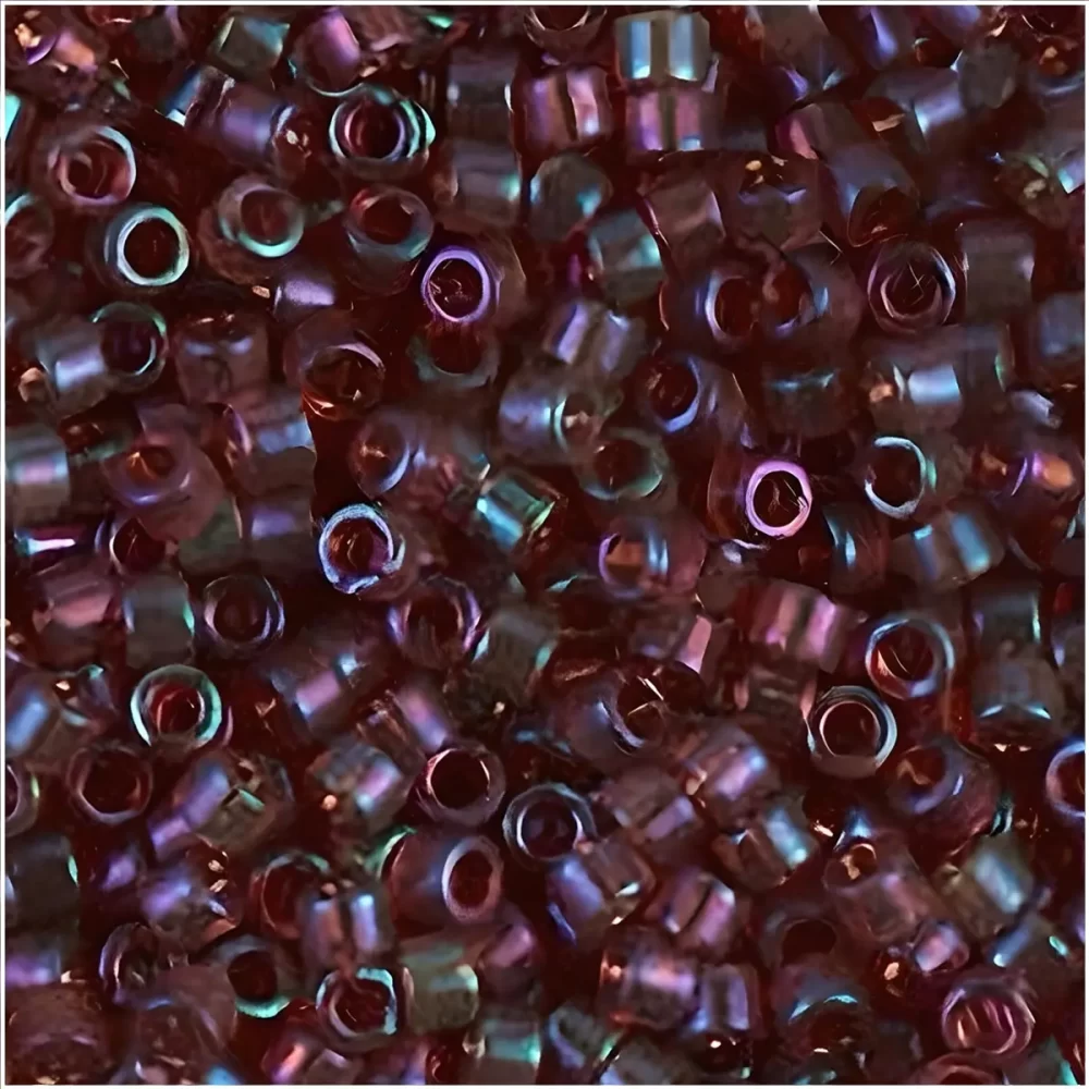DB104 Miyuki Delica Seed Beads Size 11/0 Raspberry AB 7GM - Image 3