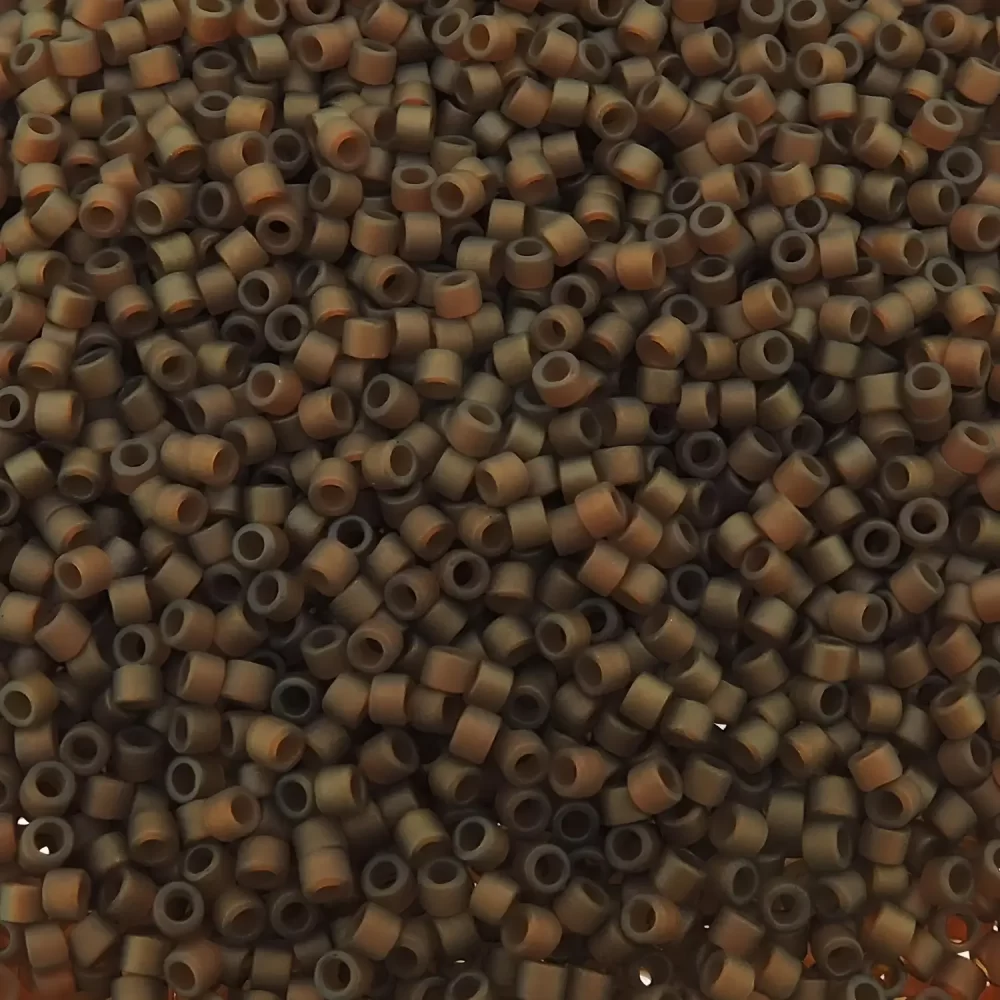 DB2403 Miyuki Delica Seed Beads Size 11/0 Matte Rootbeer Topaz 7GM - Image 4