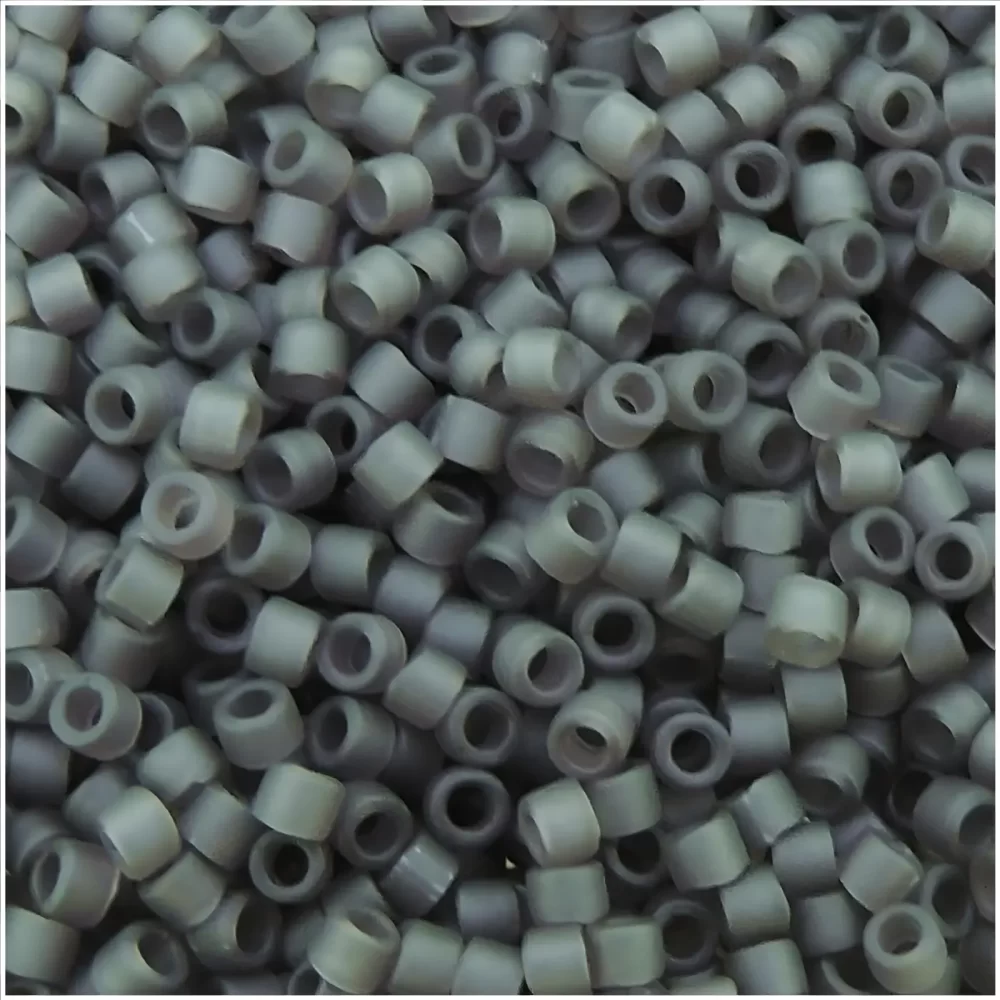 DB2409 Miyuki Delica Seed Beads Size 11/0 Matte Opaque Charcoal 7GM