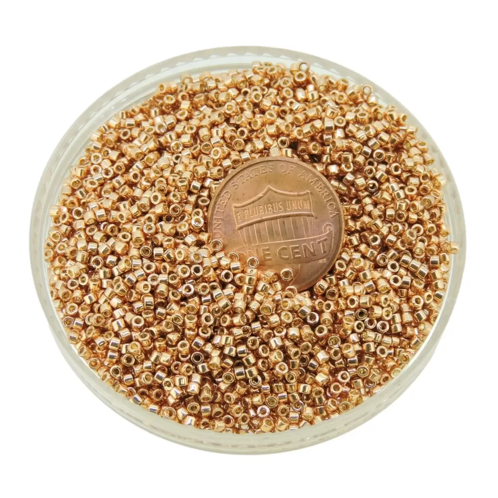 DB2518 Miyuki Delica Seed Beads Size 11/0 Duracoat Galvanized Rose Gold 7GM - Image 3