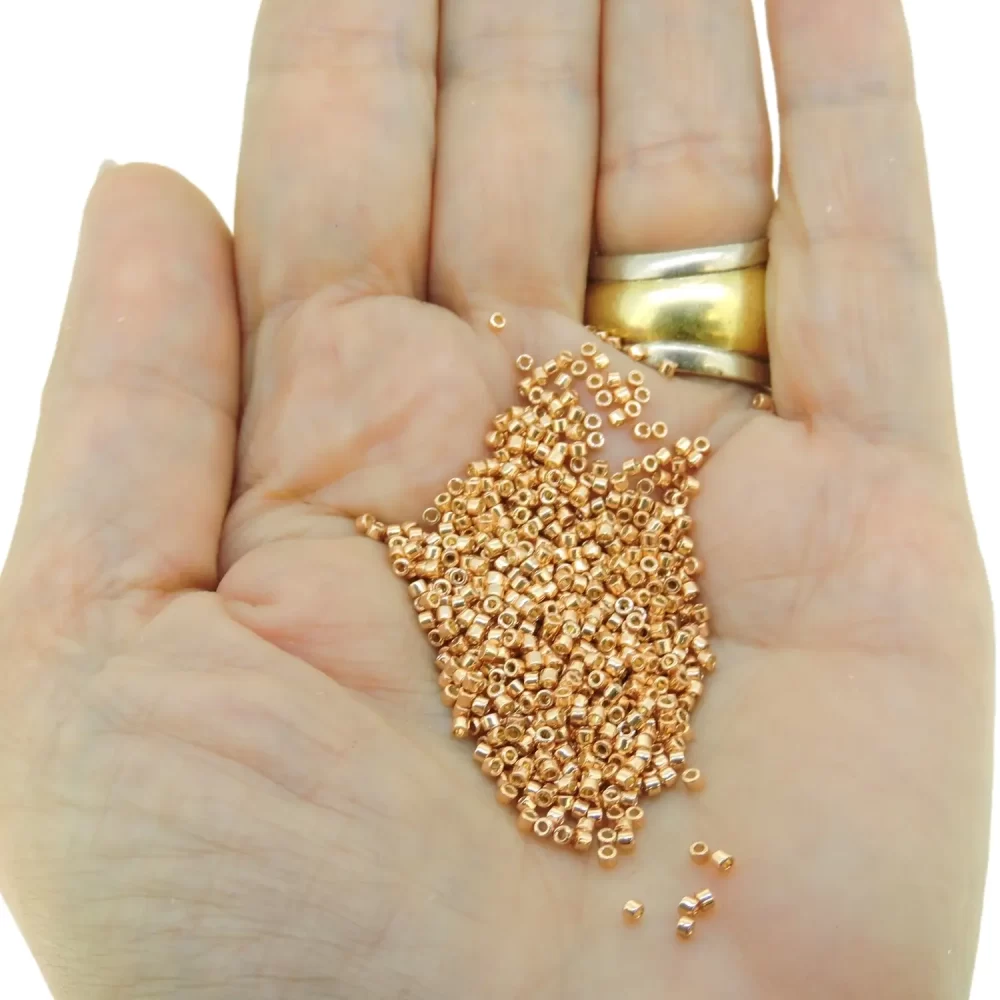 DB2518 Miyuki Delica Seed Beads Size 11/0 Duracoat Galvanized Rose Gold 7GM - Image 4