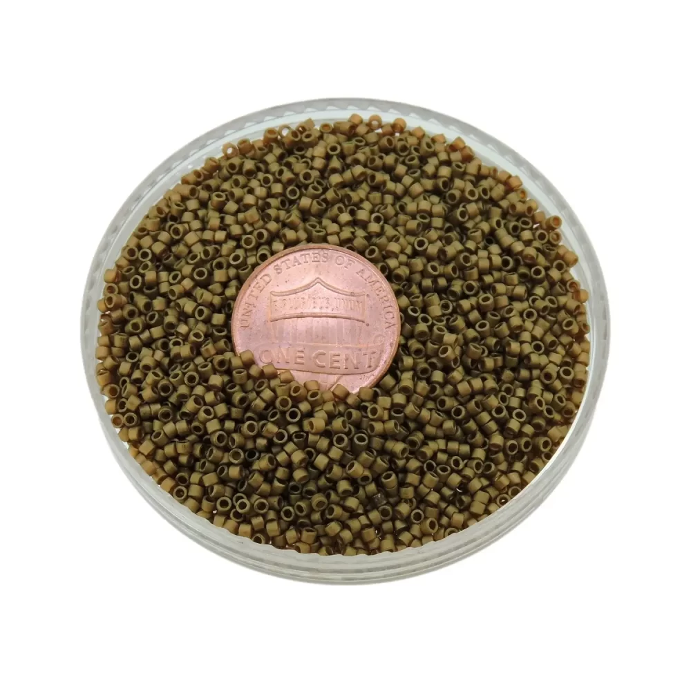 DB322L Miyuki Delica Seed Beads Size 11/0 Matte Metallic Light Bronze 7GM - Image 3