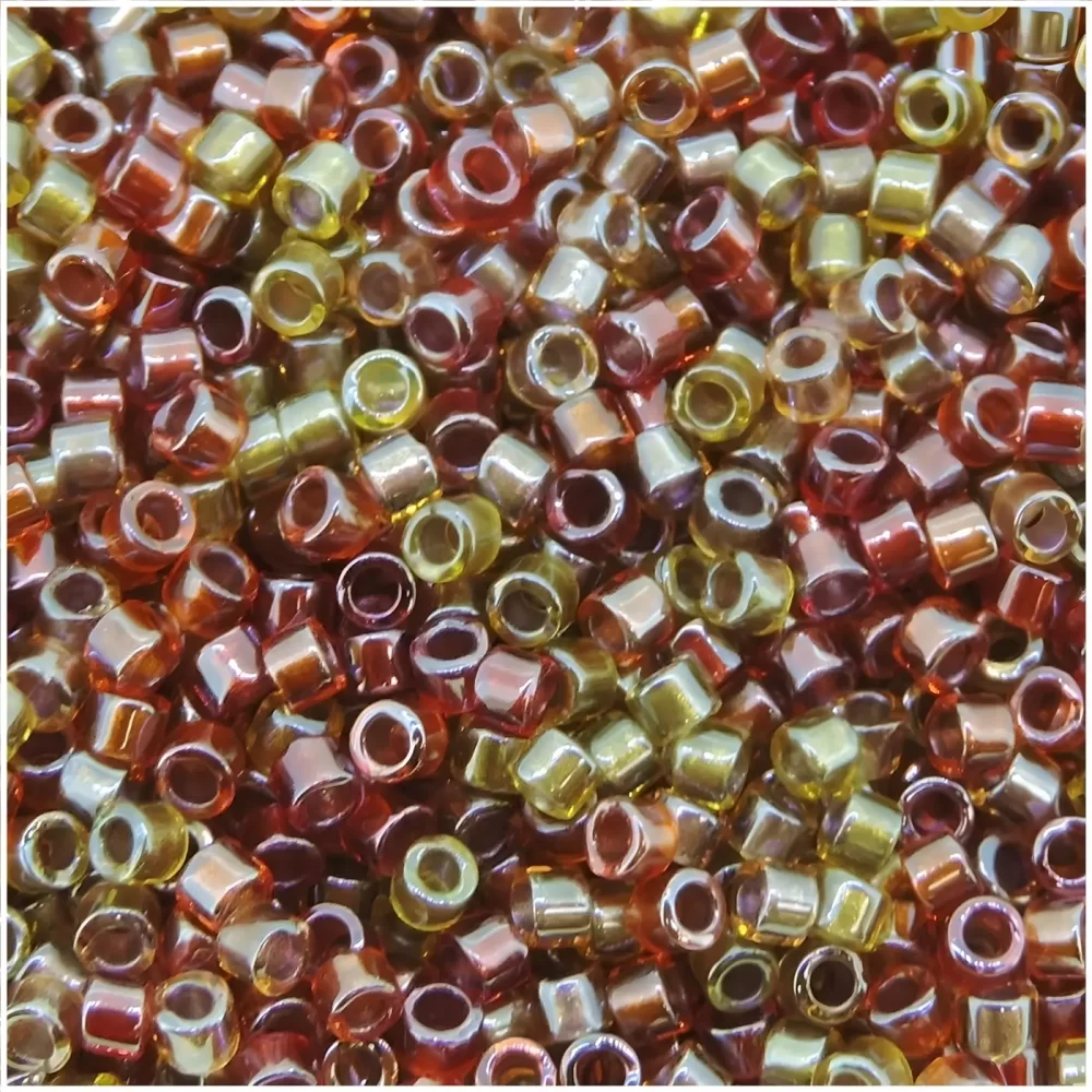 DB990 Miyuki Delica Seed Beads Size 11/0 Sparkling Lined Cranberry Harvest Mix 7GM