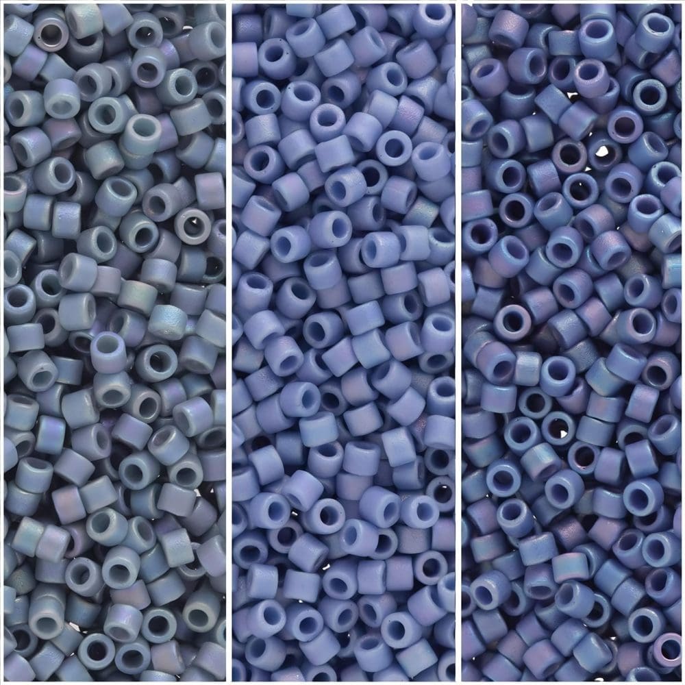 Set of 3 Colors, 21GM Miyuki Delica Seed Beads 11/0 DB2316 DB2317 DB2318