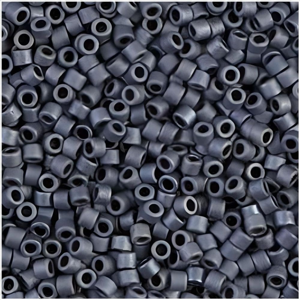 DB301 Miyuki Delica Seed Beads Size 11/0 Matte Metallic Gunmetal Gray 7GM