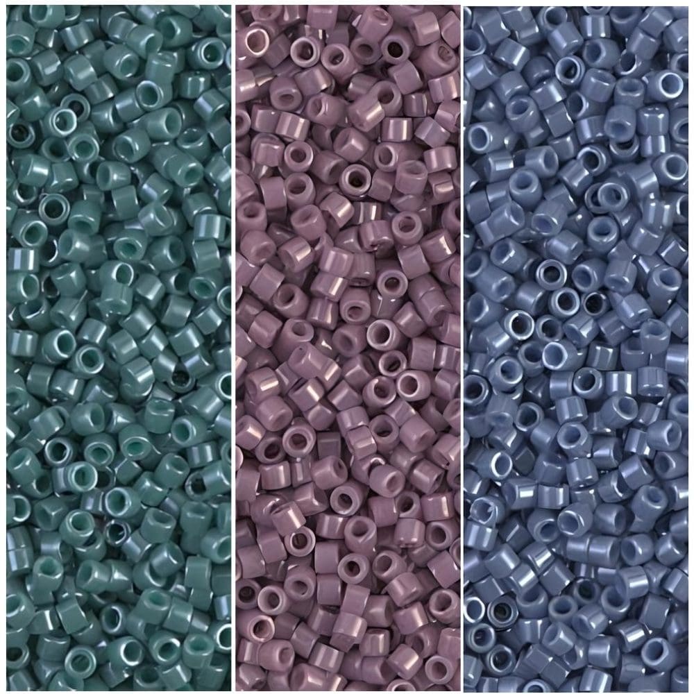 Set of 3 Colors, 21GM Miyuki Delica Seed Beads 11/0 Glazed DB264 DB264 DB267