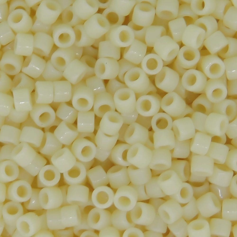 DB732 Miyuki Delica Seed Beads 11/0 Opaque Dark Cream 7GM