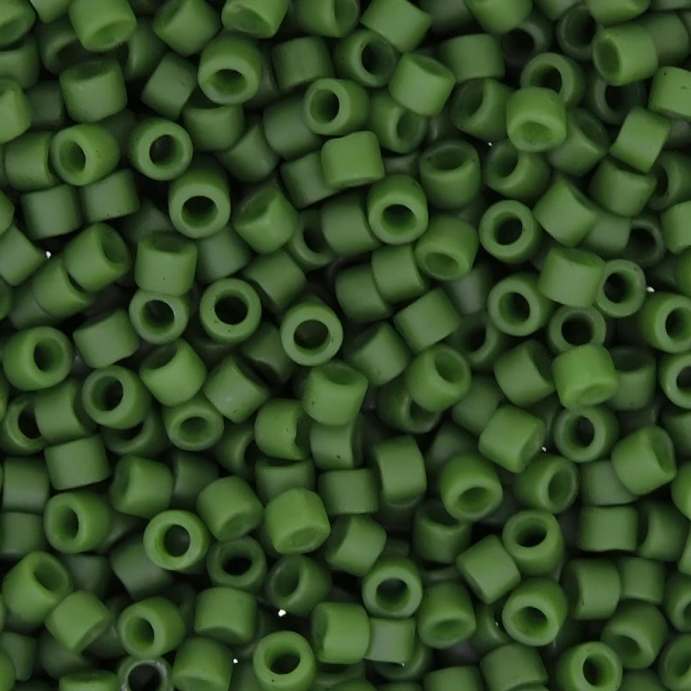 DB797 Miyuki Delica Seed Beads Size 11/0 Matte Olive Green 7GM
