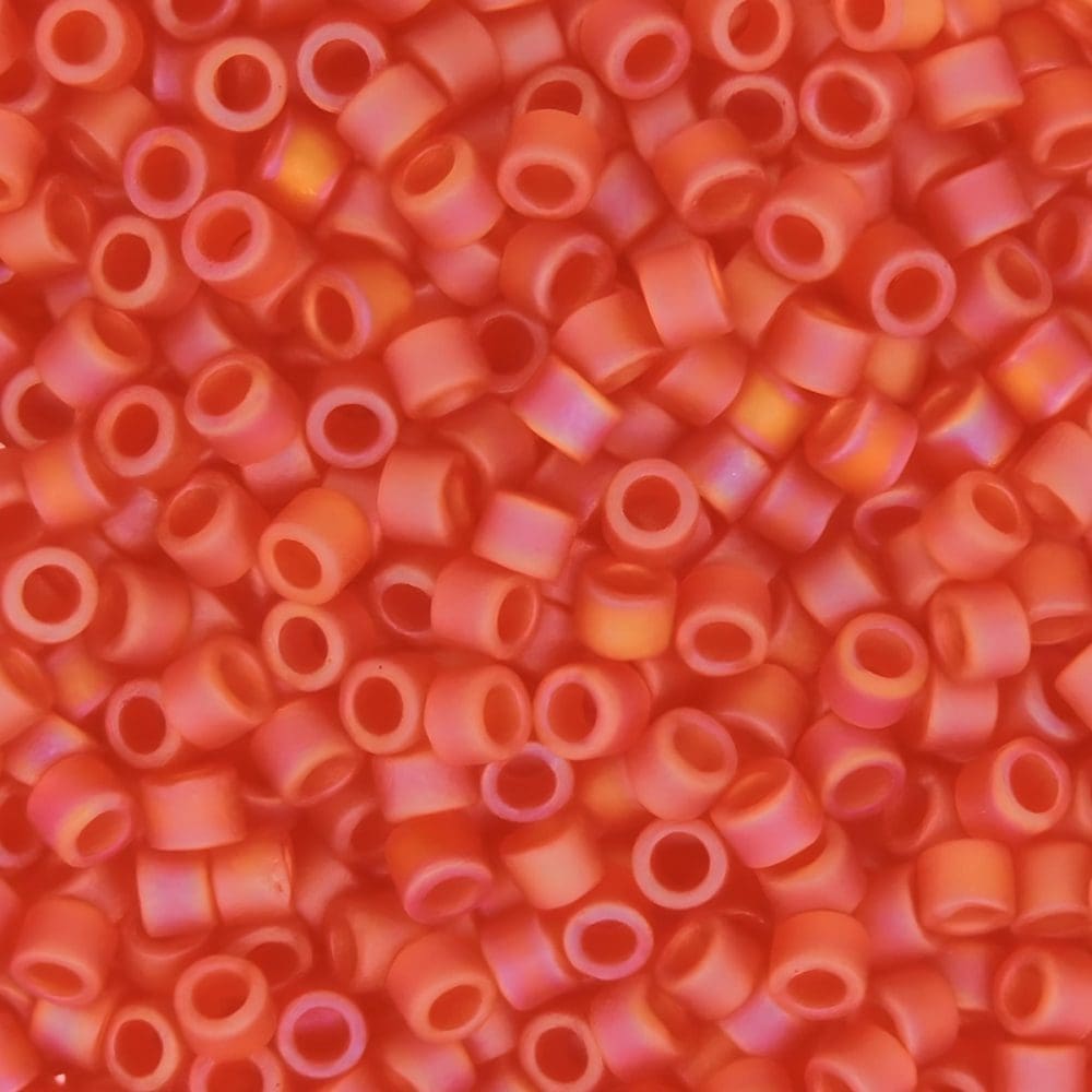 DB856 Miyuki Delica Seed Beads Size 11/0 Matte Opaque Red AB 7GM