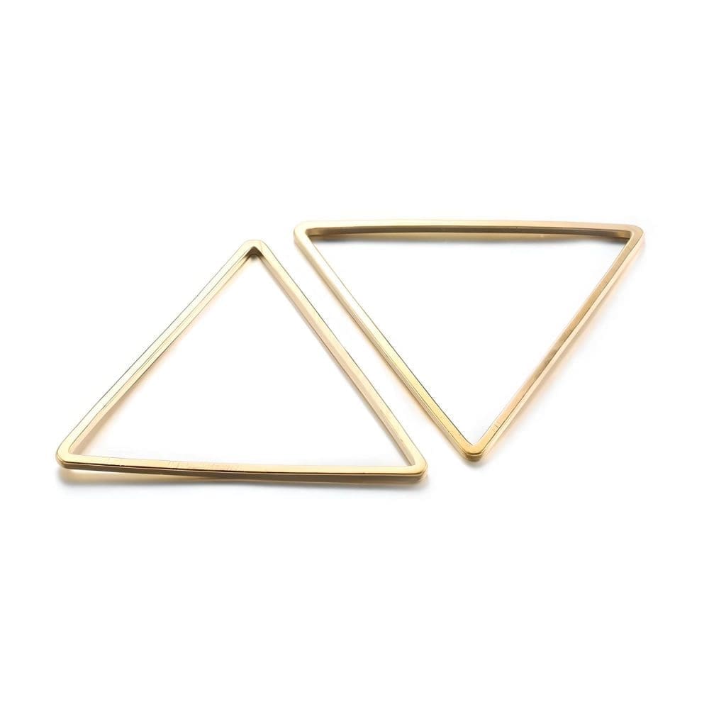 Earring Hoop Triangle Linking Rings 17.5x20mm Gold Plated 20pcs