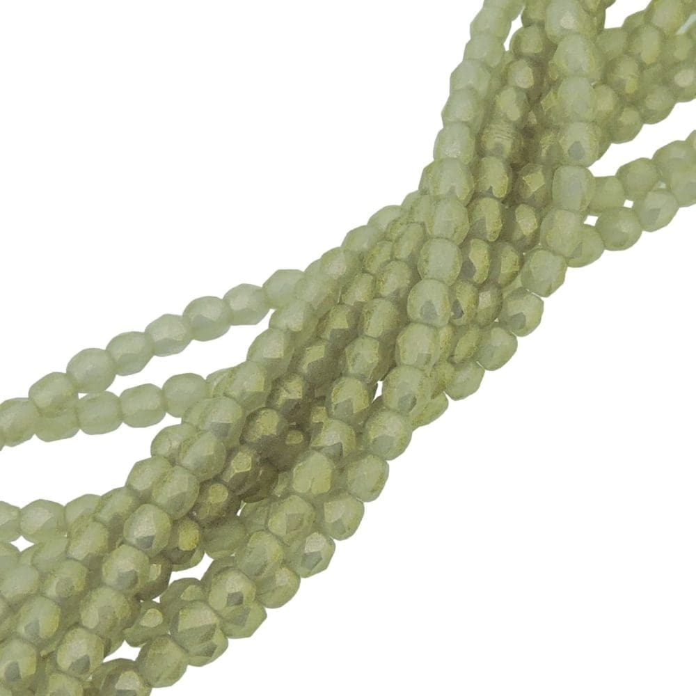 Fire Polished Faceted 2mm Round Beads 50pcs - SG Black Diamond