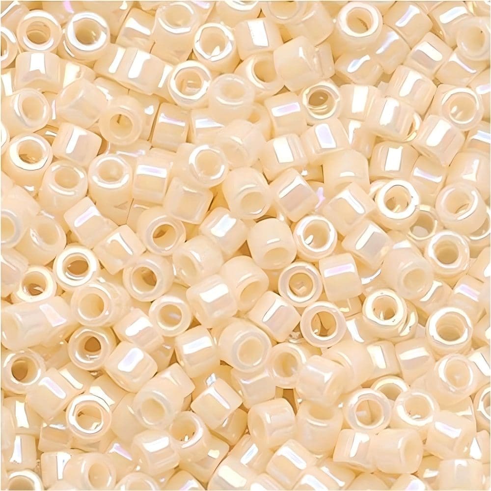 DB157 Miyuki Delica Seed Beads 11/0 Opaque Cream AB 7GM