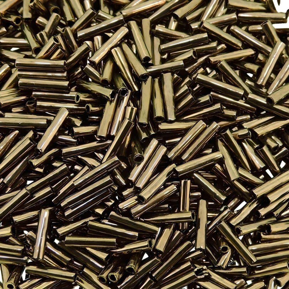 Miyuki Slender Bugle Beads 6mm x 1.3mm 13GM Metallic Bronze