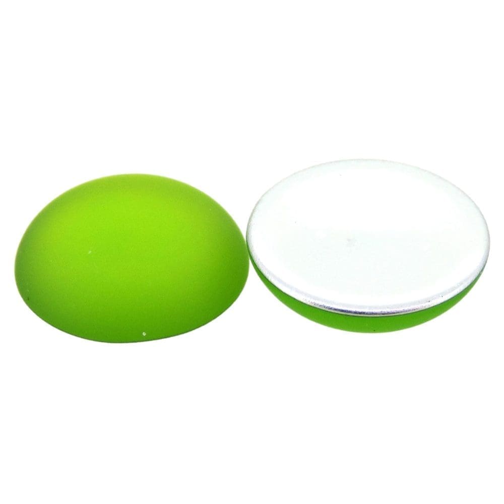 Lunasoft Lucite Cabochon 18mm Round Lime
