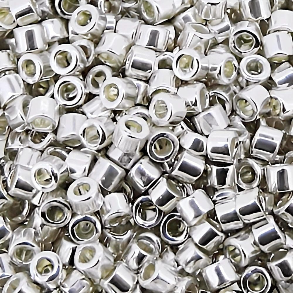 DB035 Miyuki Delica Seed Beads 11/0 Galvanized Silver 7GM
