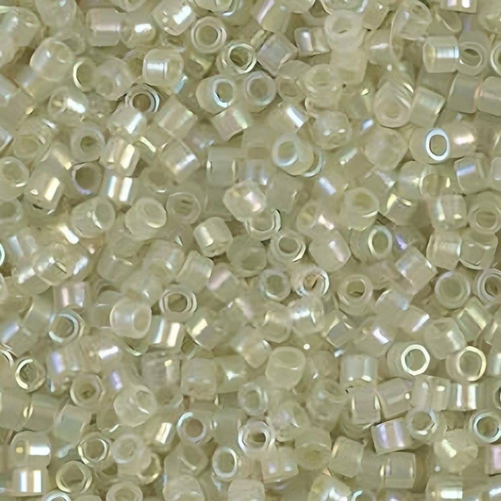 DB1765 Miyuki Delica Seed Beads 11/0 Spkl Celery Lined Opal AB