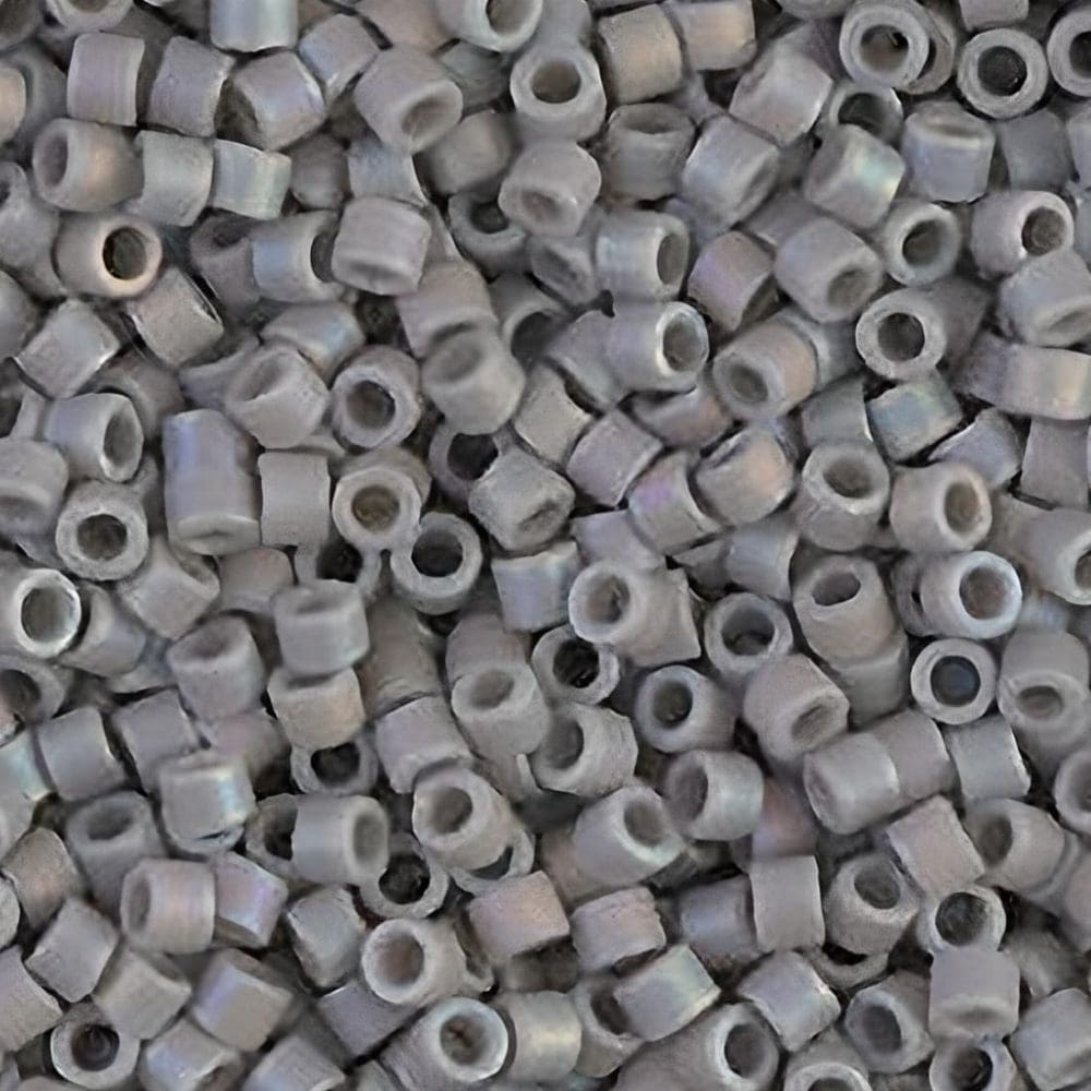 DB882 Miyuki Delica Seed Beads 11/0 Matte Opq Lt Gray AB  7.2GM