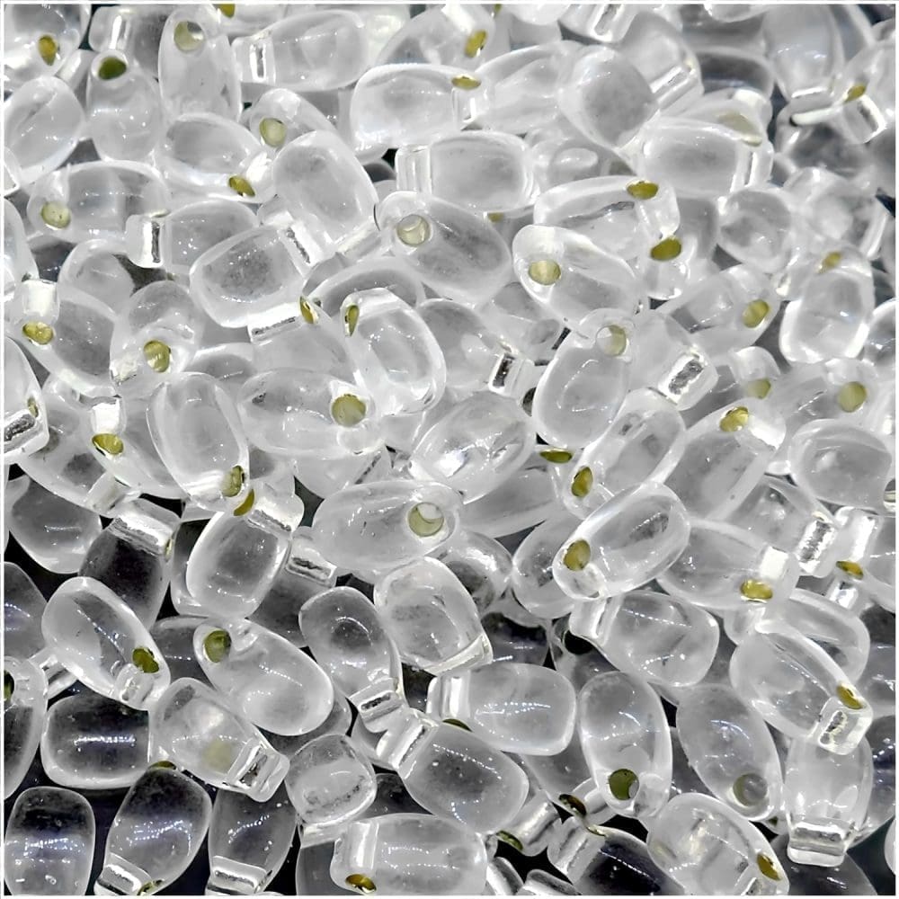 Miyuki Long Drop Beads 3x5.5mm Silver Lined Crystal 25GM