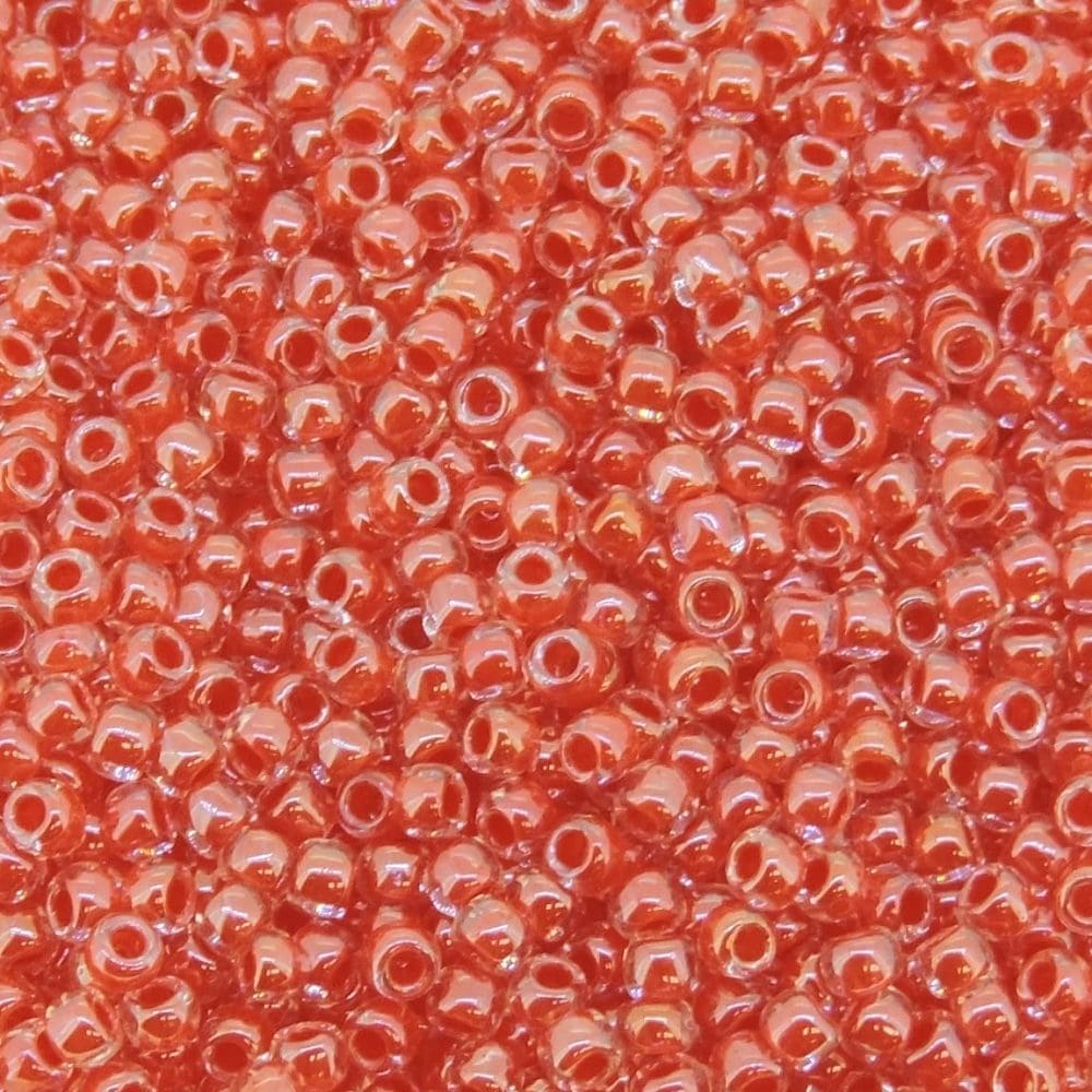 Seed Beads Round Size 11/0 28GM IC Crstl/Tomato Lnd